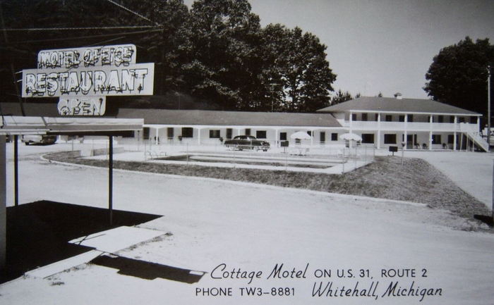 The Cottage Motel and Restaurant - Old Postcard Photo